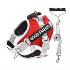 Reflective Dog Harness & Leash Set – Adjustable Comfort Vest for Small & Medium Dogs