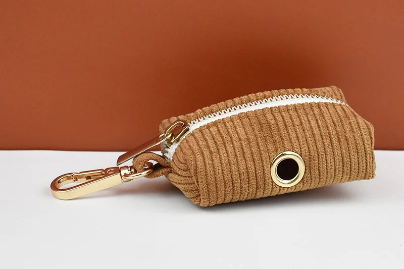 Caramel Corduroy Personalized Dog Collar, Leash & Harness Set