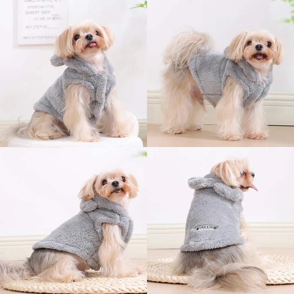 Soft Fleece Dog Hoodie – Warm & Cozy Pet Sweater for Small and Medium Dogs