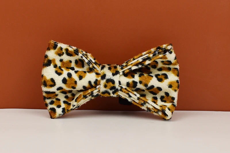 Customized Designer Logo Leopard Personalized Dog Collar, Leash & Harness Set