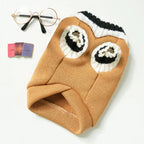 Winter Knit Dog Sweater – College Style V-Neck Warm Pet Vest for Small Dogs