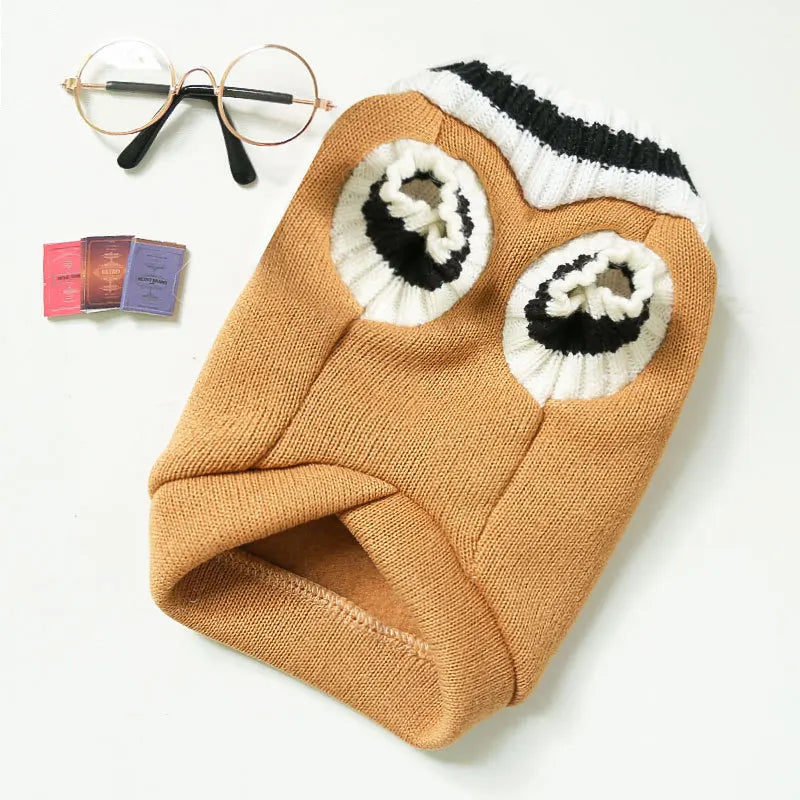 Winter Knit Dog Sweater – College Style V-Neck Warm Pet Vest for Small Dogs