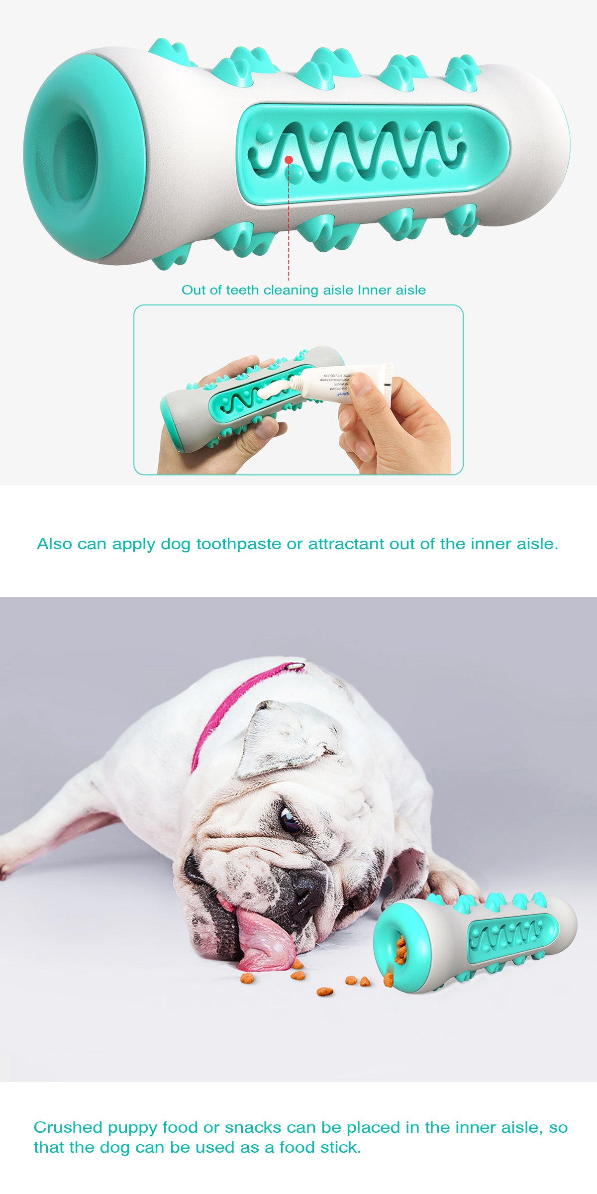 Dog Molar Toothbrush Chew Toy – Durable Rubber Stick for Teeth Cleaning & Training