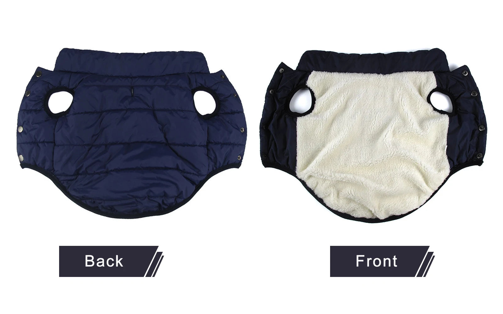 Winter Fleece Dog Jacket – Warm, Cold-Proof Coat for Small, Medium & Large Dogs