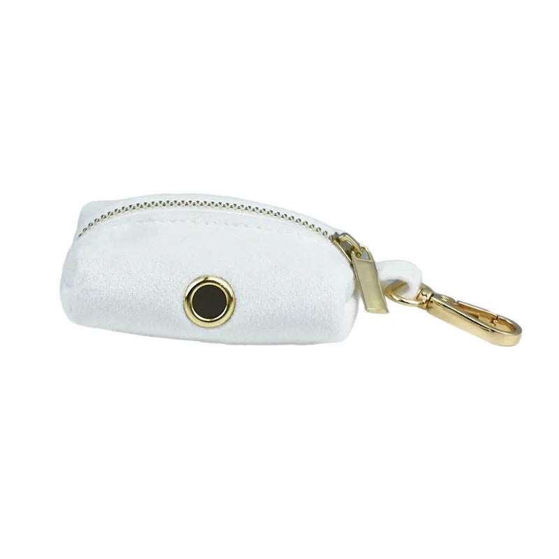 White Velvet Personalized Dog Collar, Leash & Harness Set