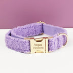 Teddy Velvet Personalized Dog Collar, Leash & Harness Set