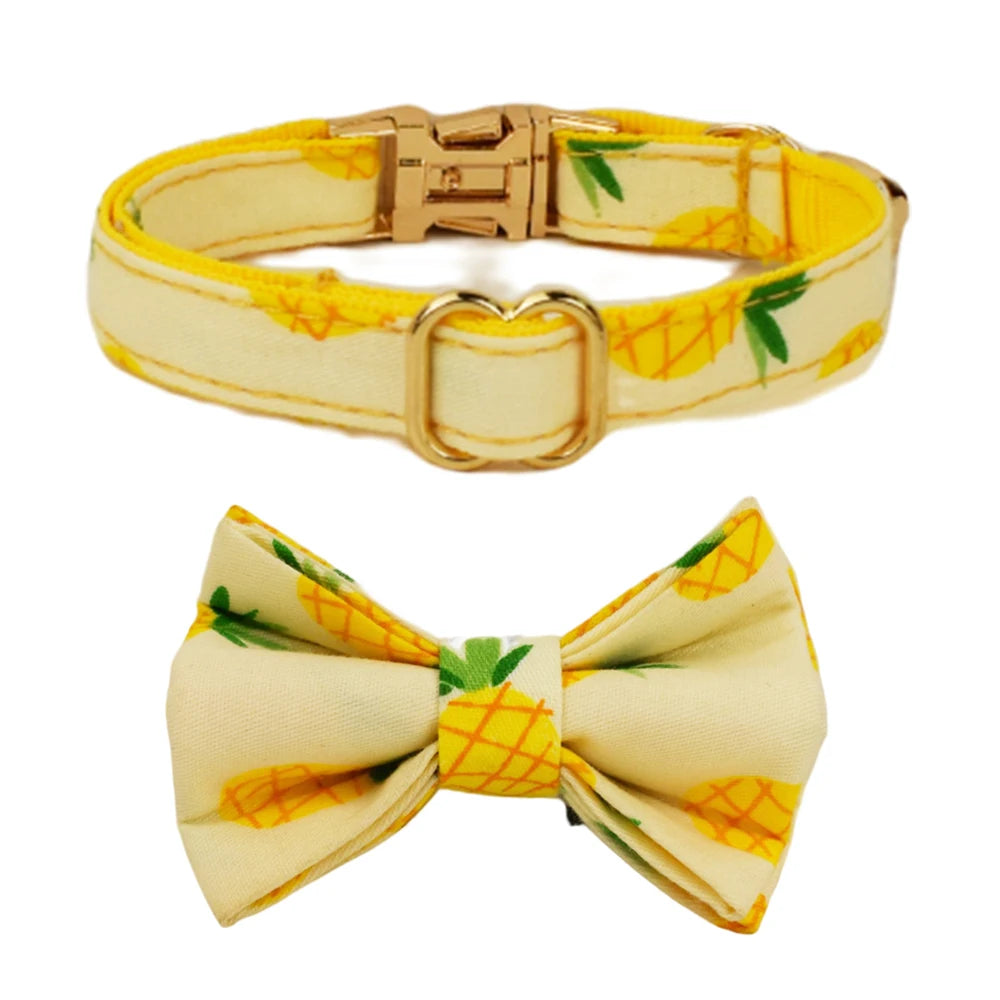 Corduroy Cat Collar Bowknot Adjustable Safety Personalized pet collar Customized Name Soft