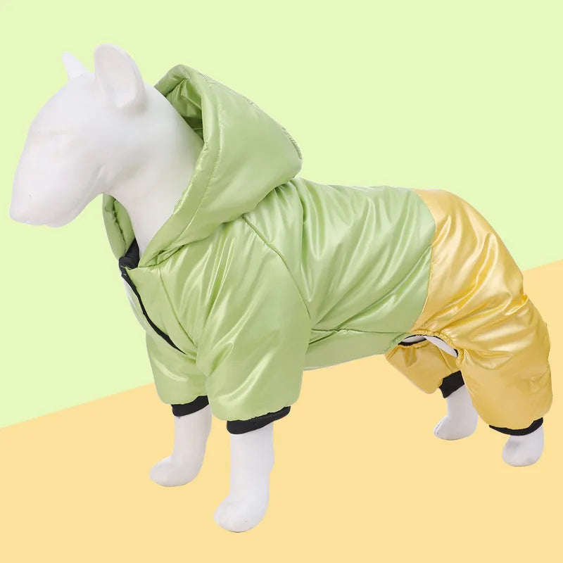 Waterproof Winter Dog Jacket – Warm Down Coat with Hood for Small Dogs