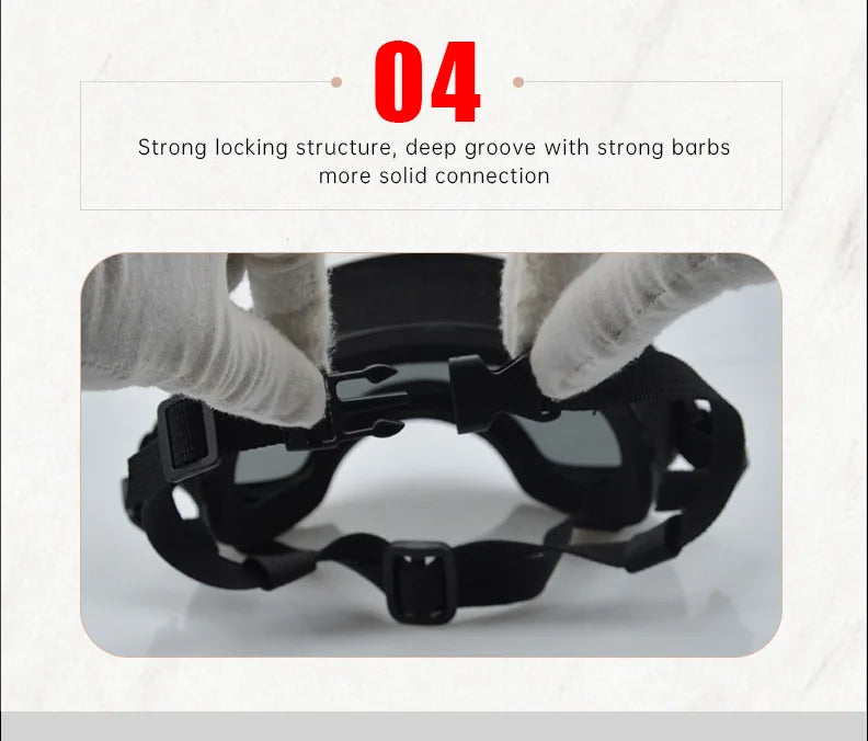 Color-Changing Dog Sunglasses – UV-Resistant Goggles for Outdoor Protection