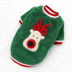 Christmas Dog Hoodie – Warm Winter Pet Costume with Santa & Elk Design