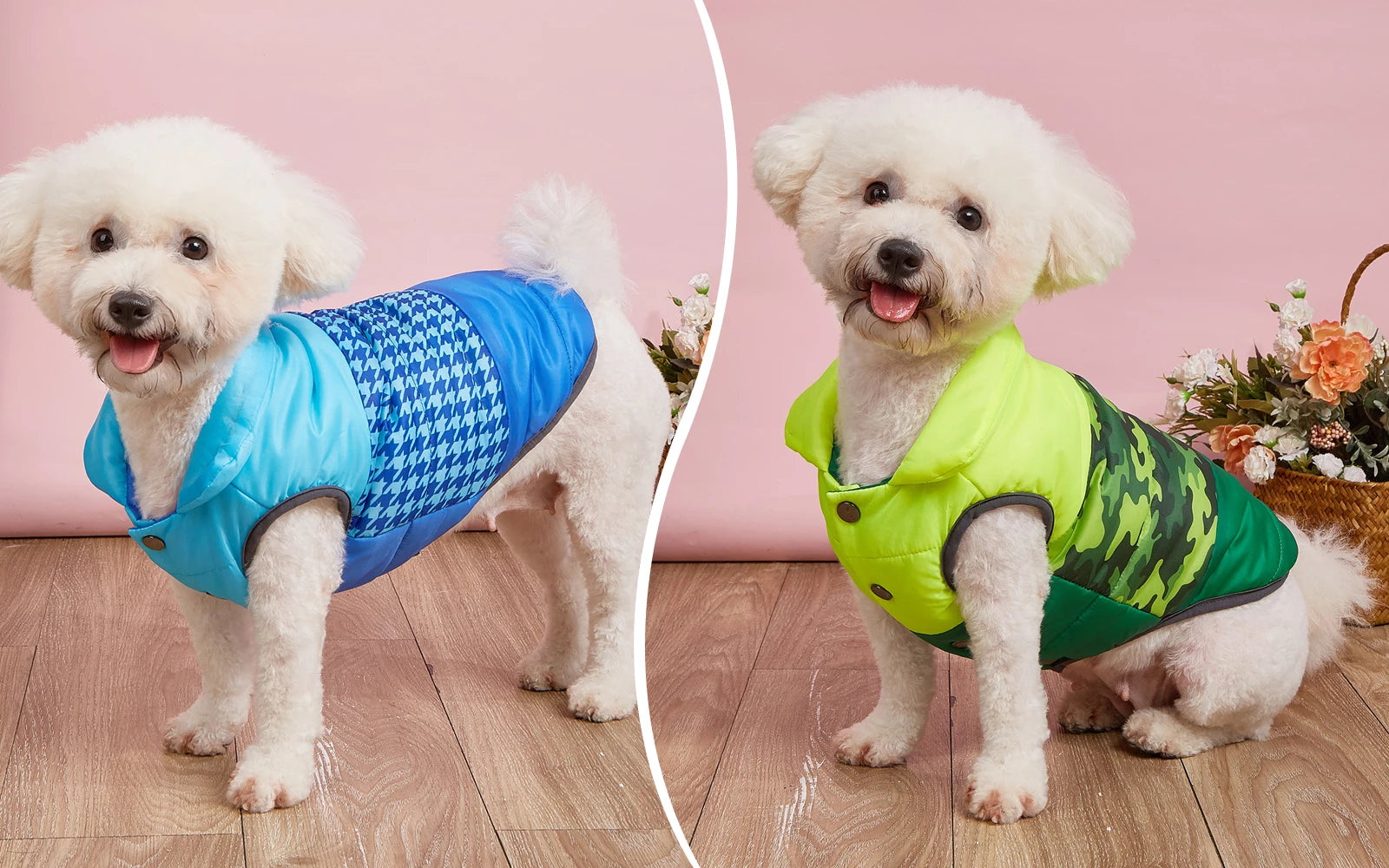 Winter Dog Vest Coat – Windproof Double-Layer Fleece Jacket for Small & Medium Dogs