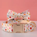 Floral Print Collar Leash Set