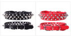 PU Leather Spiked Dog Collar – Adjustable Punk Style Neck Strap for Small Dogs & Cats