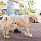 Transparent Hooded Dog Raincoat – Full-Body Waterproof PU Jacket for All Breeds