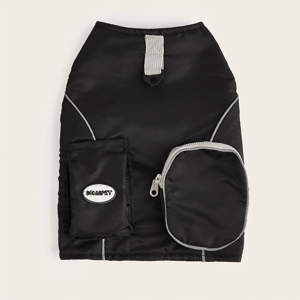 Reflective Waterproof Dog Vest – Outdoor Jacket with Back Pocket Design