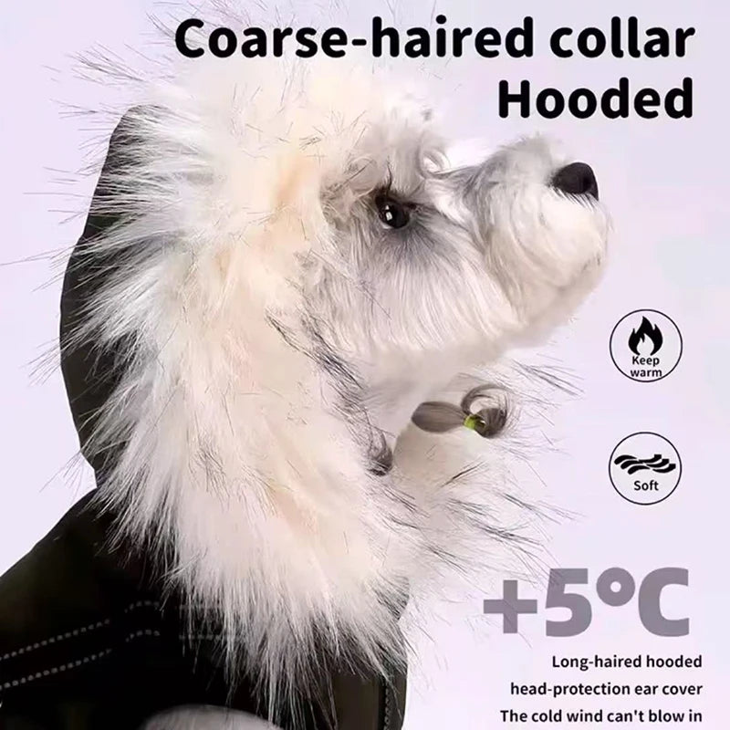 Fleece Hooded Dog Winter Coat – Soft Plush Cotton Vest for Warmth and Comfort