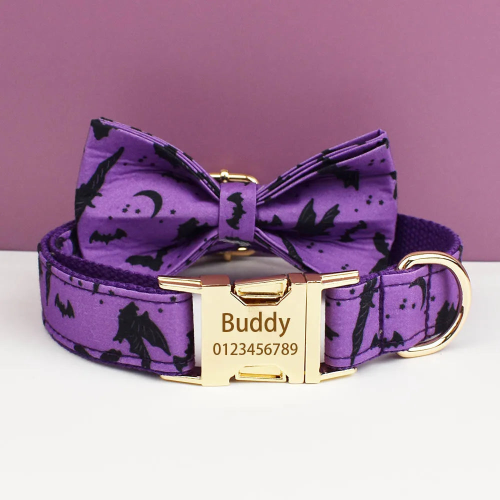 Violet Personalized Dog Collar, Leash & Harness Set