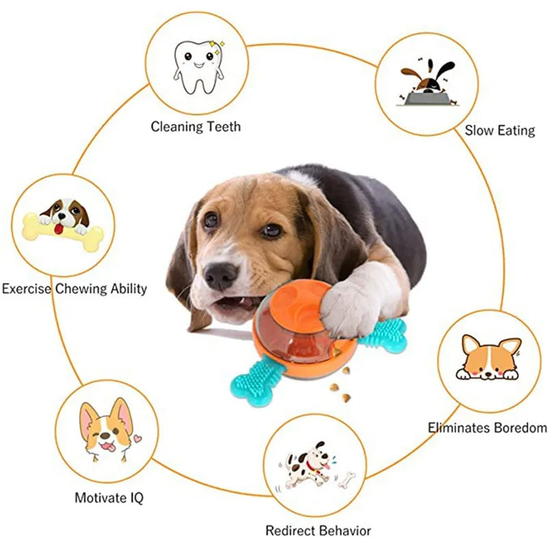 UFO-Shaped Tumbler Toy – Interactive Food Dispenser & Chew Toy for Dogs and Cats