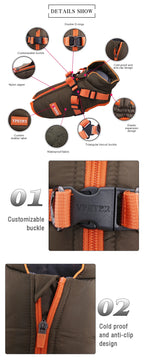 Waterproof Puppy Jacket with Built-in Harness – Warm Winter Vest for Small Dogs