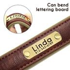 Personalized PU Leather Dog Collar – Soft Padded & Adjustable Custom ID Collar