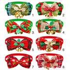 Christmas Dog Collar with Bell & Tie – Festive Adjustable Collar for Dogs & Cats
