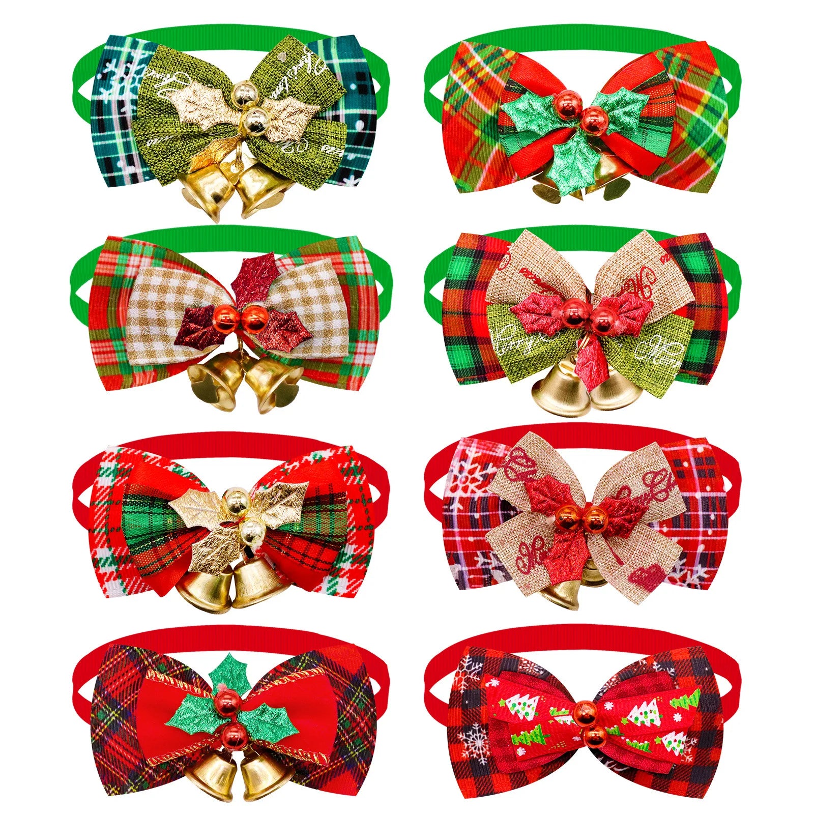 Christmas Dog Collar with Bell & Tie – Festive Adjustable Collar for Dogs & Cats