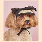 Summer Pet Sun Hat – Adjustable Lace Bow Cap for Dogs & Cats