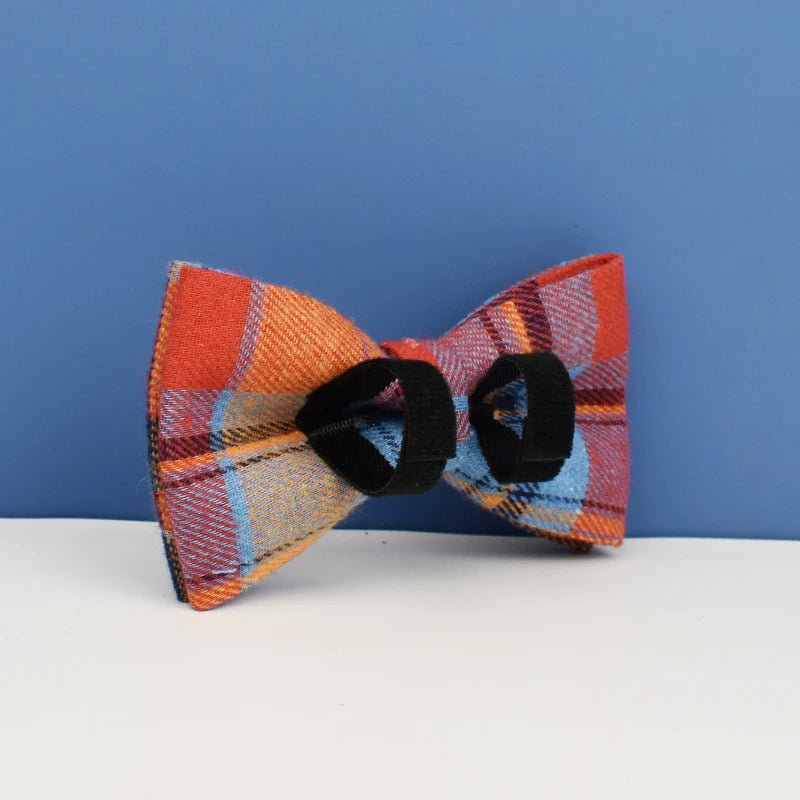 Grid Cotton Customized Designer Personalized Dog Collar, Leash & Harness Set