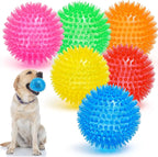 Squeaky Spiky Dog Ball – Durable Chew Toy for Teething Puppies & Aggressive Chewers