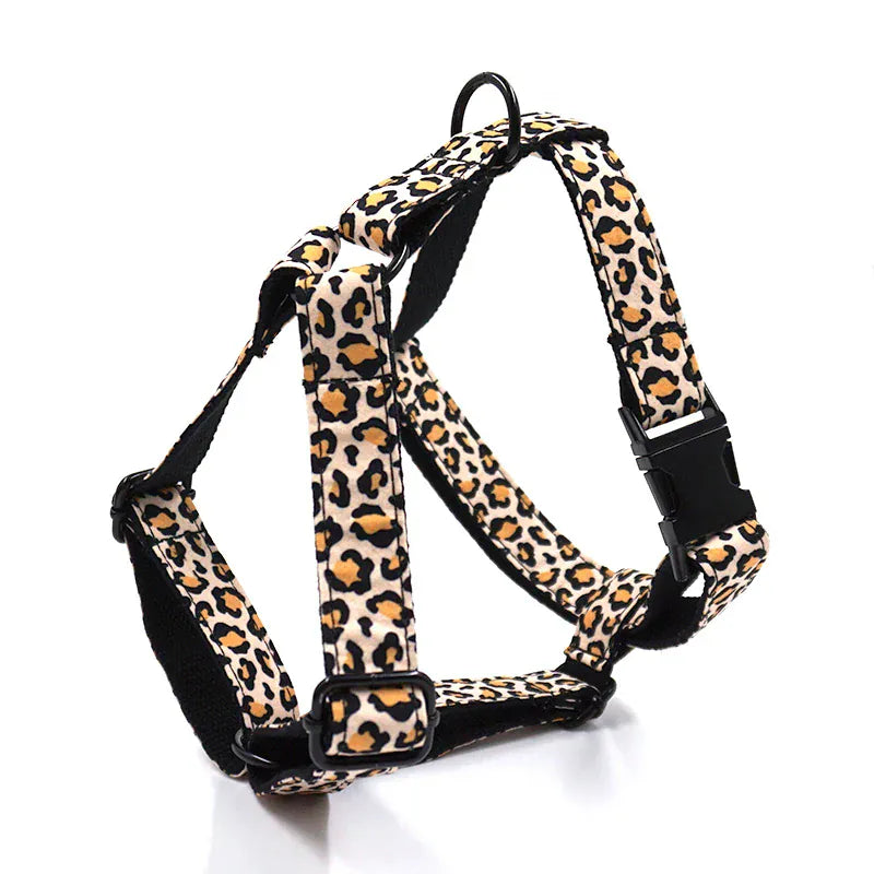 DDPaws Harness / XS Brown Leopard Velvet Set