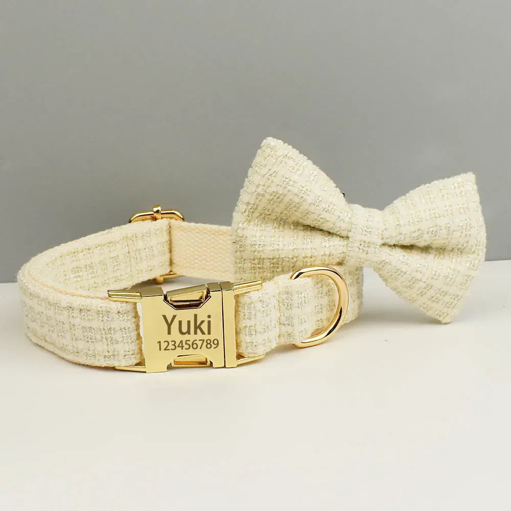 Engraved Cotton White Set