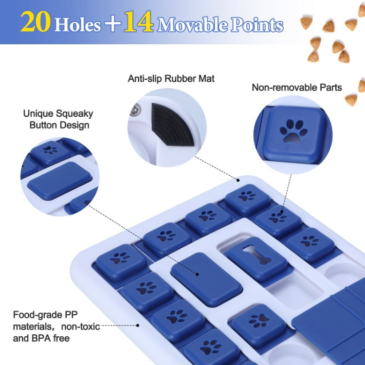 Interactive Dog Puzzle Toy – Treat Dispensing Slow Feeder for Training & Mental Stimulation