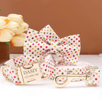 Personalized Dog Collar Bowtie Leash Set