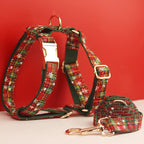 Christmas Personalized Dog Collar, Leash & Harness Set