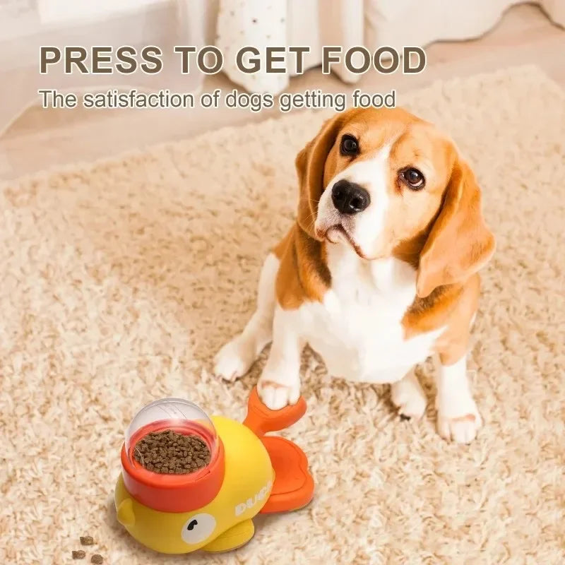 Interactive Dog Puzzle Feeder – Cartoon Duck Treat Dispenser Toy