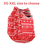 Reversible Christmas Dog Jacket – Double-Layer Fleece Winter Coat for Small, Medium & Large Dogs