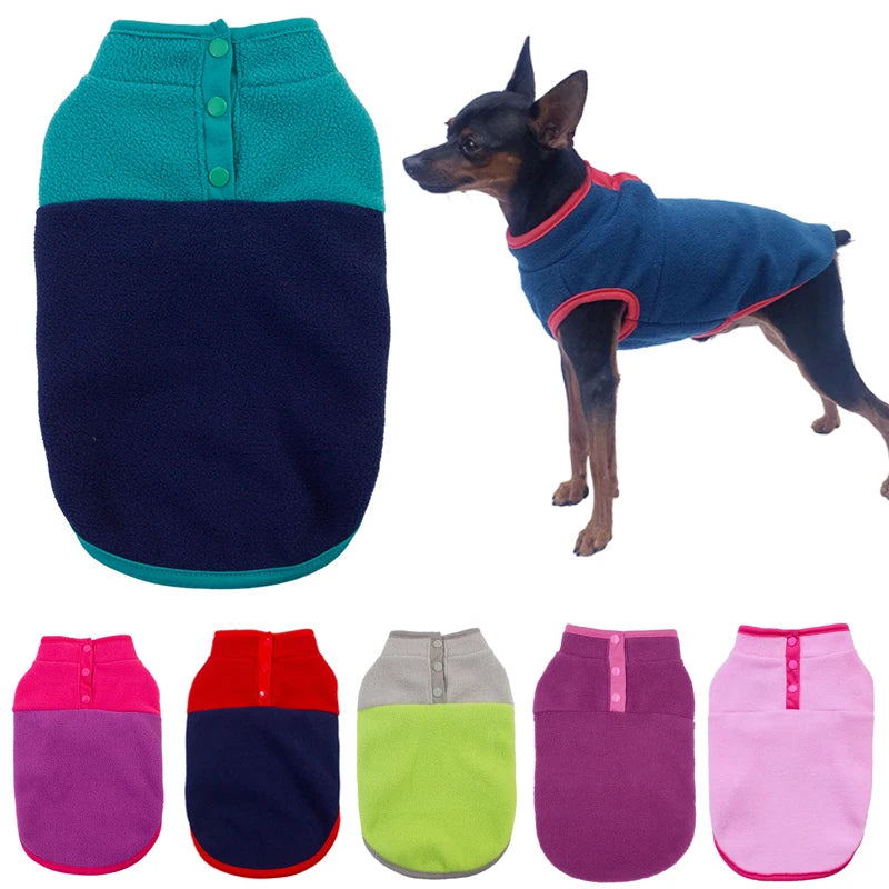 Fleece Dog Vest – Warm & Cozy Jacket for Small Dogs and Cats