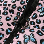 Leopard Print Winter Dog Jacket – Warm, Windproof & Stylish with D-Ring Design