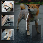 Transparent Hooded Dog Raincoat – Full-Body Waterproof PU Jacket for All Breeds