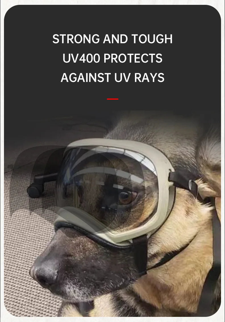Color-Changing Dog Sunglasses – UV-Resistant Goggles for Outdoor Protection