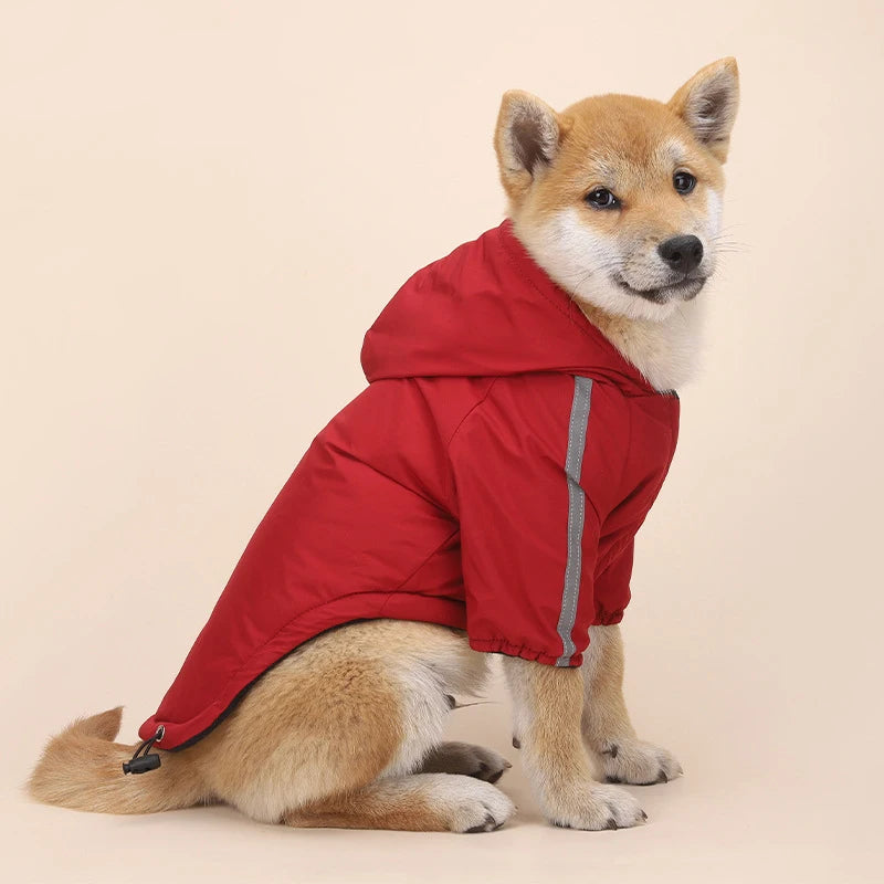 Waterproof Winter Dog Coat with Hood – Warm Reflective Jacket for Small Dogs