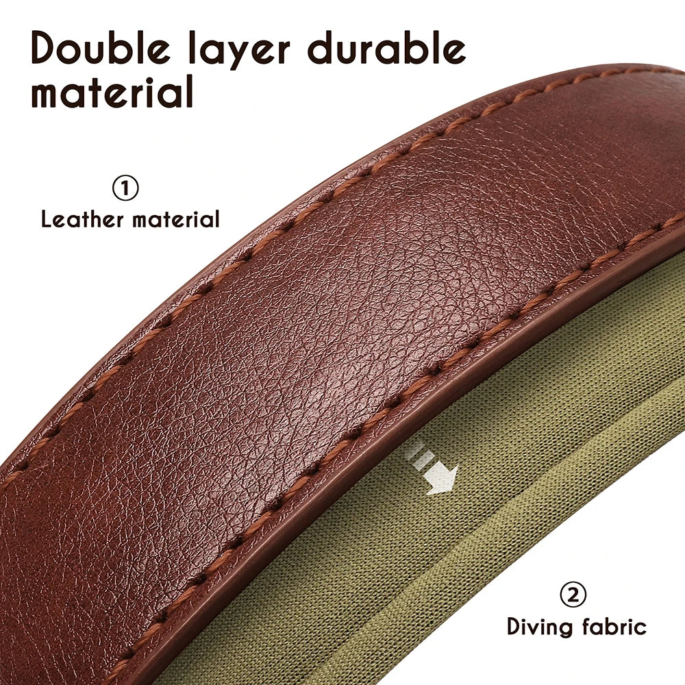 Personalized PU Leather Dog Collar – Soft Padded & Adjustable Custom ID Collar