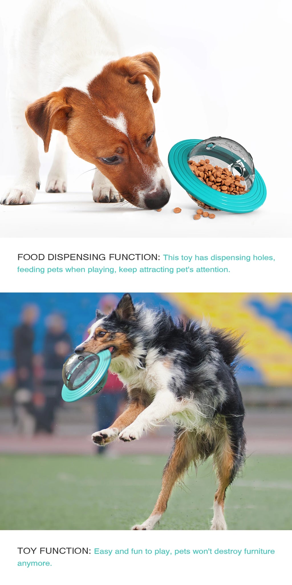 Interactive Flying Disc Dog Toy – IQ Training & Slow Feeder Food Dispenser