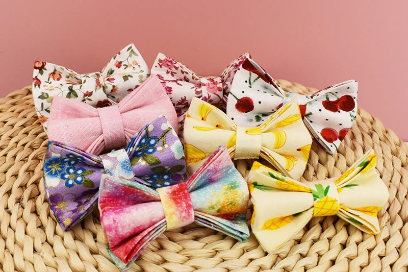 Corduroy Cat Collar Bowknot Adjustable Safety Personalized pet collar Customized Name Soft