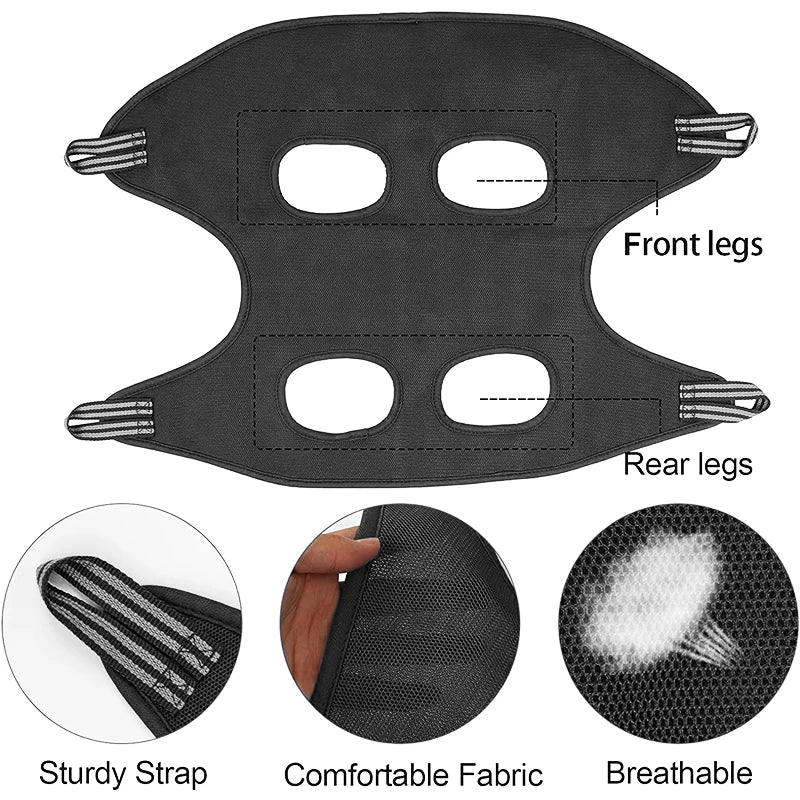 Pet Grooming Hammock – Nail Trimming & Cleaning Holder with Hooks for Cats & Dogs