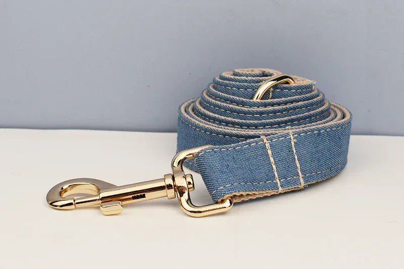 D&D Paws Leash / XS Blue Denim Set