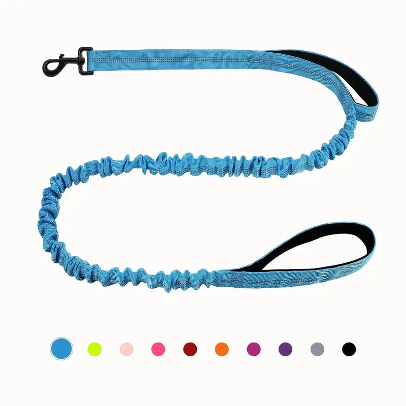 Heavy-Duty Bungee Dog Leash – 5ft Shock-Absorbing Lead with Dual Handles