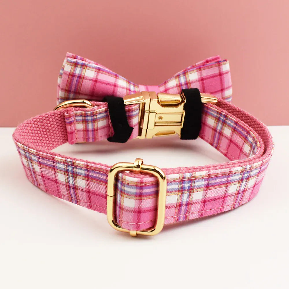 Rose Pink Plaid Set