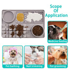 Silicone Dual Slow Feeder Bowl – Anti-Slip Suction Cup Pet Feeding Mat