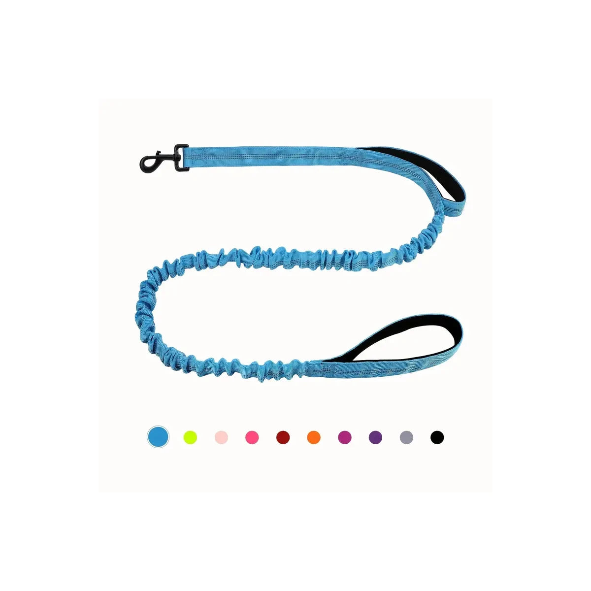 Heavy-Duty Bungee Dog Leash – 5ft Shock-Absorbing Lead with Dual Handles